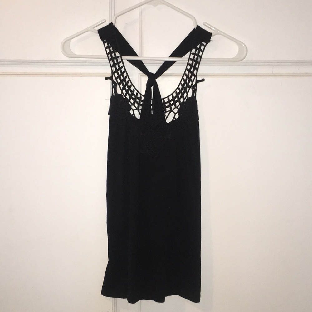 Rebellion black lacy tank top